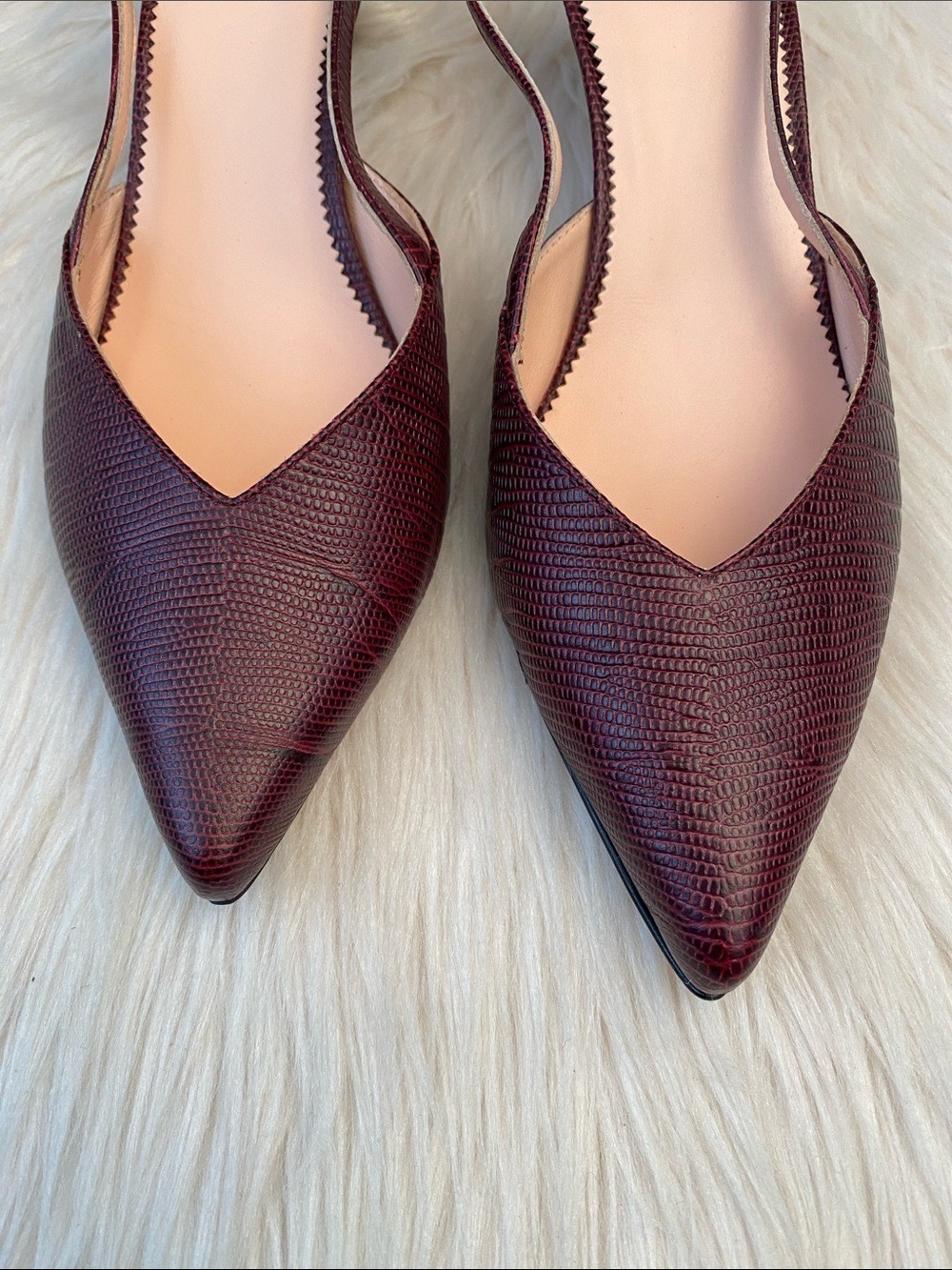 J. Crew Sophia Slingback Leather Kitten Heel Pumps, Size 7 - Picture 11 of 16